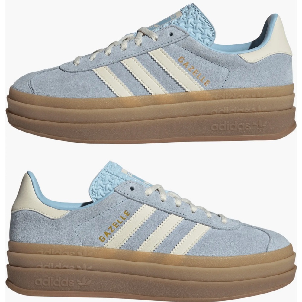 SOLD Adidas Gazelle Bold Platform Sneakers in Sky Blue, 7